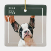 Hondenfoto Ornament | Beste Hond Ooit Modern (Achterkant)