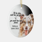 Hondenfoto-ornament, hondenherdenking, Australisch Keramisch Ornament (Rechts)