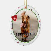 Hondenfoto Pet Memorial Sympathy Gift Ornament (Rechts)