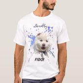 Hondenfoto splash leuke humor t-shirt (Voorkant)
