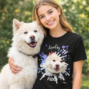 Hondenfoto splash plezier humor liefde t-shirt