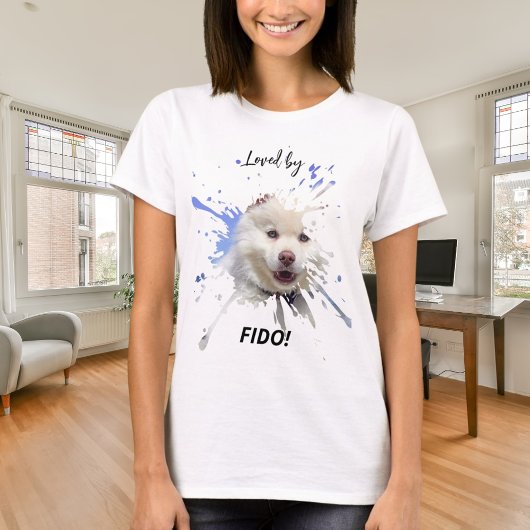 Hondenfoto splash plezier humor liefde t-shirt