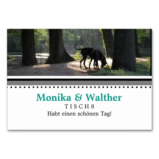 Hondenfoto tafelkaarten kaart (Voorkant)