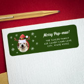 Hondenfoto w / Santa rendier Antler Pet Kerst Etiket