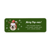 Hondenfoto w / Santa rendier Antler Pet Kerst Etiket (Voorkant)