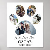 Hondenfotocollage Huisdierherdenking Persoonlijke  Poster (Voorkant)