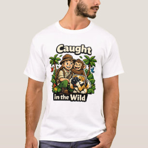 Hondenfotografie met eigenaar in het wild - Bosadv T-shirt
