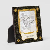 Hondenfotosjabloon Whimsical Keepsake Display Fotoplaat (Voorkant)