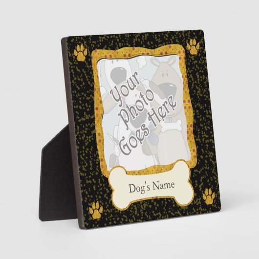 Hondenfotosjabloon Whimsical Keepsake Display Fotoplaat (Voorkant)