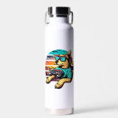 Hondengamer, retro ontwerp waterfles (Voorkant)