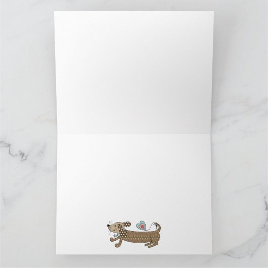 Hondengebonden Verjaardagskaart voor Valentijnsdag Kaart (Binnen)