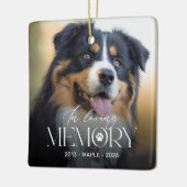 Hondengedenkbeeld kerstornament met foto keramisch ornament (Links)