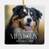 Hondengedenkbeeld kerstornament met foto keramisch ornament (Voorkant)