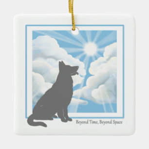 Hondengedenkteken Keramische Versiering - Duitse H Keramisch Ornament