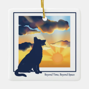 Hondengedenkwaardigheid keramiek ornament - Duitse