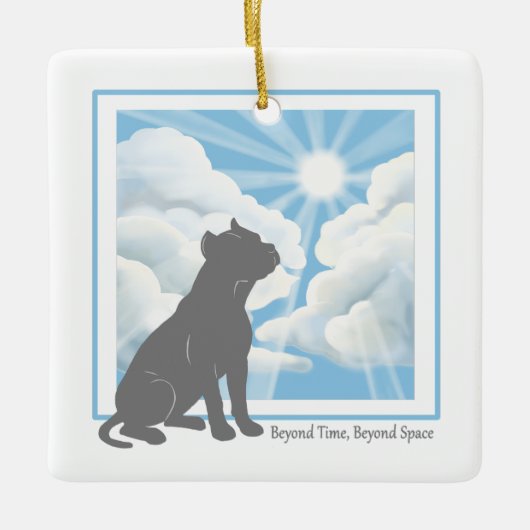 Hondengedenkwaardigheid keramische ornament - Pitt (Voorkant)