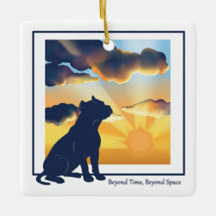 Hondengedenkwaardigheid keramische ornament - Pitt