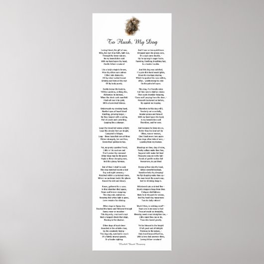 Hondengedicht van Elizabeth Barrett Browning Poster (Voorkant)