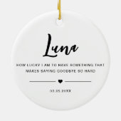 Hondengeheugen ter ere van huisdier Citaat Aanpass Keramisch Ornament (Achterkant)