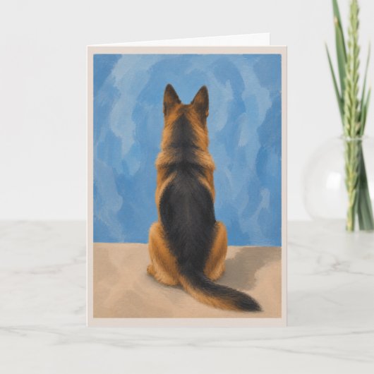 Hondengezelschap Duitse Herder Troostkaart Kaart (Voorkant)