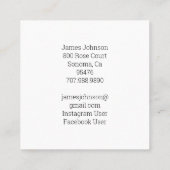 Hondengezicht Huisdierenverzorging Vierkante Visitekaartje (Achterkant)