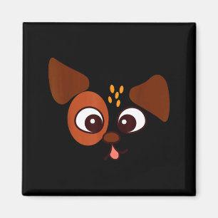 Hondengezicht puppy honden liefhebbers halloween k magneet