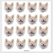 Hondengezicht Sticker, Hondenliefhebber geschenken Sticker (Vel)