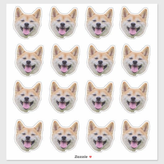 Hondengezicht Sticker, Hondenliefhebber geschenken Sticker (Vel)