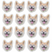 Hondengezicht Sticker, Hondenliefhebber geschenken Sticker (Voorkant)