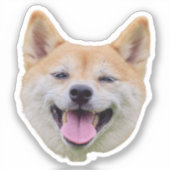 Hondengezicht Sticker, Hondenliefhebber geschenken Sticker (Voorkant)