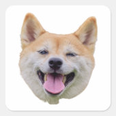 Hondengezicht Sticker, Hondenliefhebber geschenken Vierkante Sticker (Voorkant)