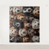 Hondengezichten Tapestry Wandkleed (Voorkant)