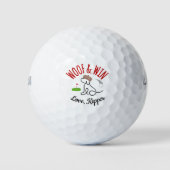Hondengolfbal Custom Hondenliefhebbers Golfcadeau Golfballen (Voorkant)