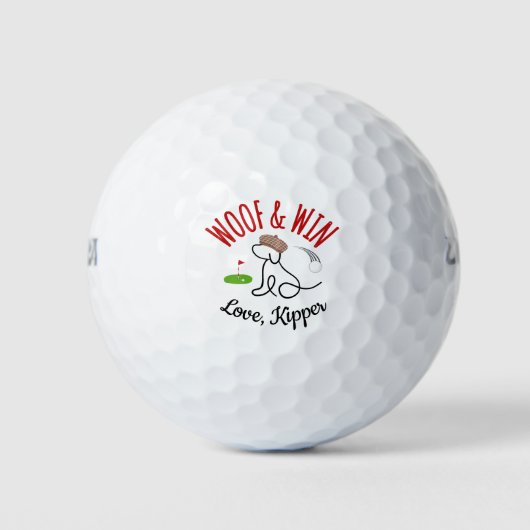 Hondengolfbal Custom Hondenliefhebbers Golfcadeau  Golfballen (Voorkant)