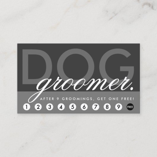 hondengroomeerprijzenprogramma klantenkaartje (Voorkant)