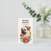  Hondengroomer Pet Pug Mops Puppy Visitekaartje (Staand voorkant)