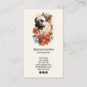  Hondengroomer Pet Pug Mops Puppy Visitekaartje (Achterkant)