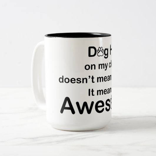 Hondenhaar Geweldige Mok (Voorkant links)