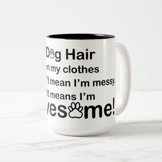 Hondenhaar Geweldige Mok (Voorkant rechts)