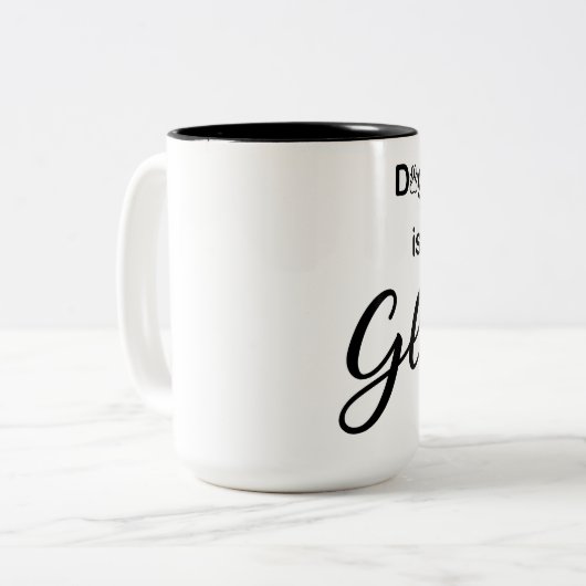 Hondenhaar glitter Mok (Voorkant links)