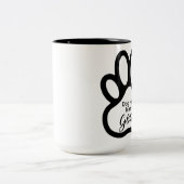 Hondenhaar Glitter Paw Mok (Center)