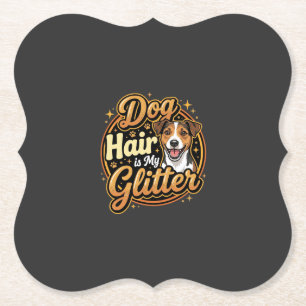 Hondenhaar Is Mijn Glitter Hondenliefhebber Kartonnen Onderzetters