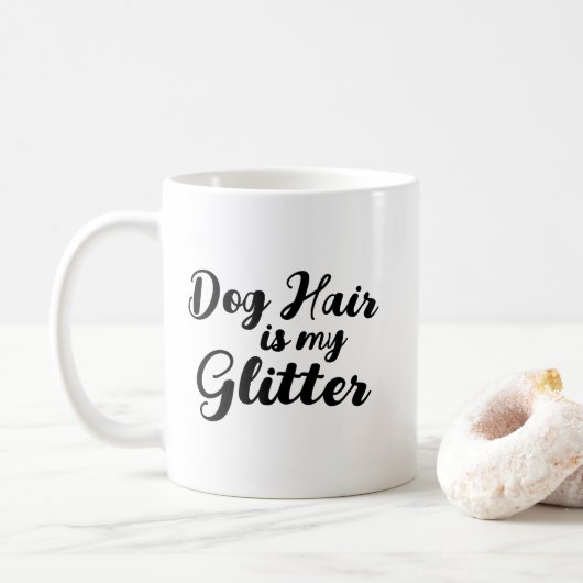 "Hondenhaar is mijn glitter" Koffiemok (Met donut)