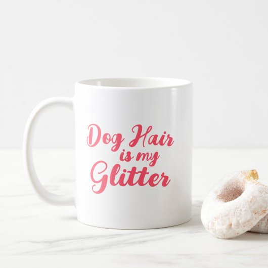 "Hondenhaar is mijn glitter" Koffiemok (Met donut)
