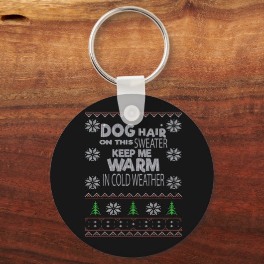 Hondenhaar Kersttrui Essential T-shirt Sleutelhanger (Voorkant)