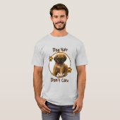 Hondenhaar maakt niet uit gepersonaliseerd t-shirt (Voorkant volledig)