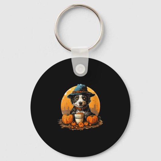 Hondenhaloween voor vrouwen sleutelhanger (Voorkant)