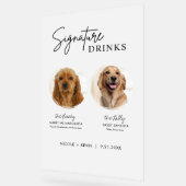 Hondenhandtekening Drinken Teken Trouwbar Acryl te Acryl Bord (Hoek)