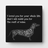 Hondenherdenking Bord - Persoonlijk Hond Dachshund Fotoplaat (Voorkant)