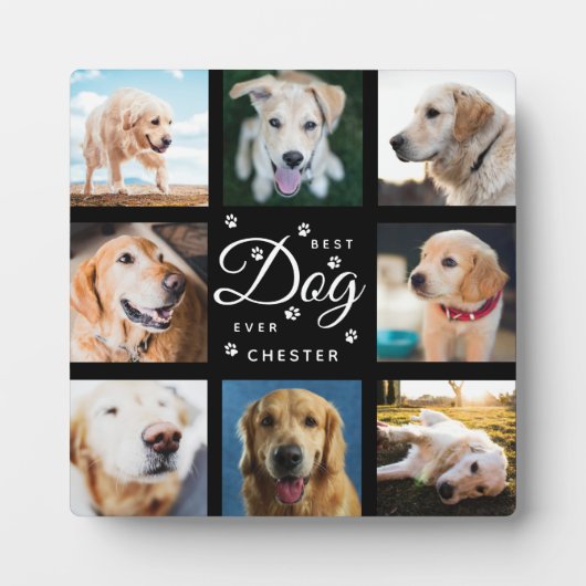 Hondenherdenking Geschenk Beste Hond Ooit Rustieke Fotoplaat (Voorkant)